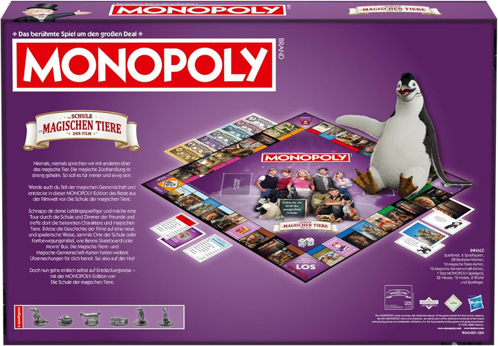 Winning Moves Monopoly Die Schule der magischen Tiere Edition - Monopoly Spiel für Fans - Familiensp