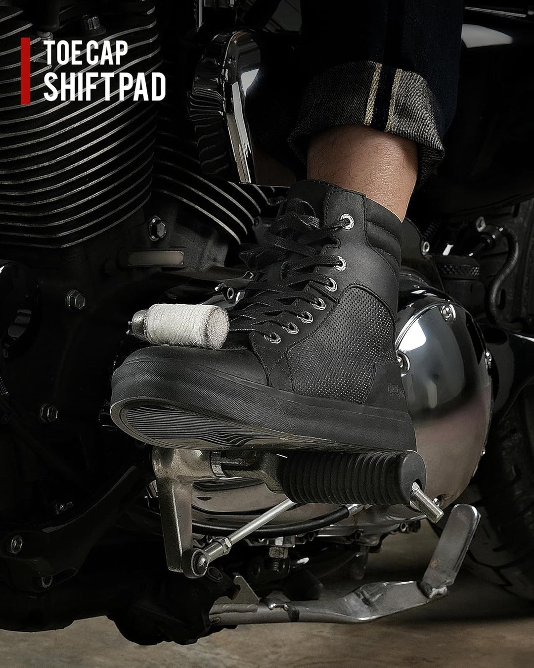 BORLENI Motorradschuhe Herren Sommer Motorradstiefel Männer lässige atmungsaktive Leder Motorrad Sne