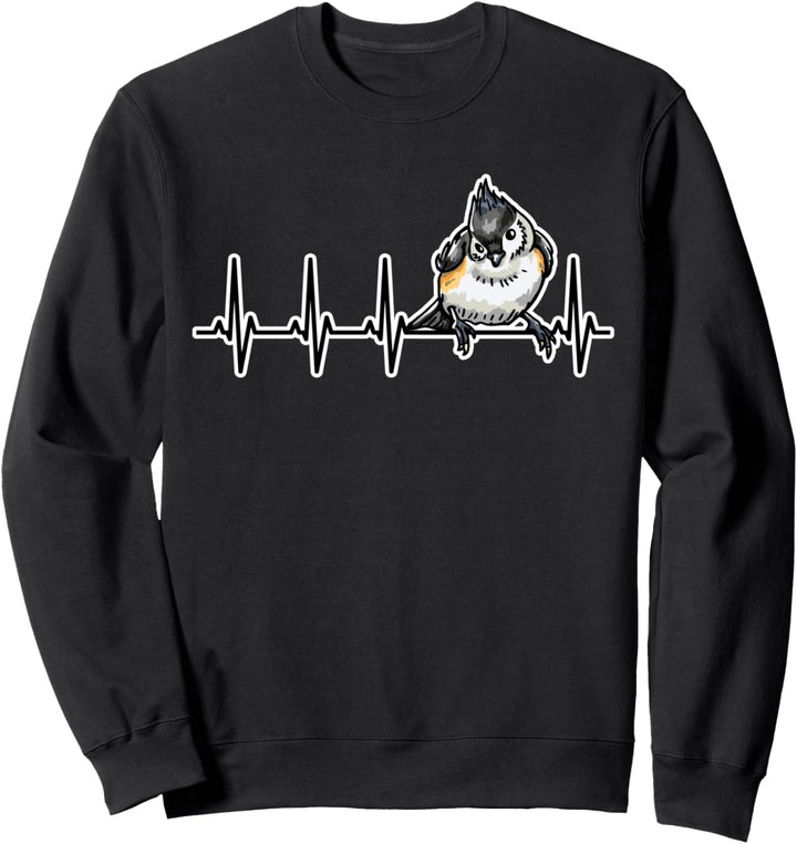 Vögel beobachten Herzschlag Vogelbeobachtung Birder Sweatshirt