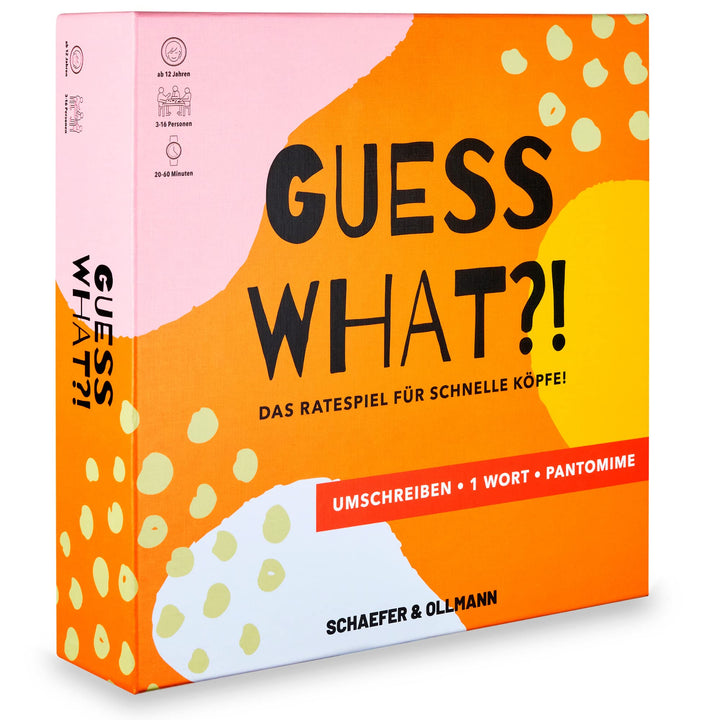 GUESS WHAT?! - Das Ratespiel für schnelle Köpfe! Begriffe erraten & Pantomime Spiel | Gesellschaftss