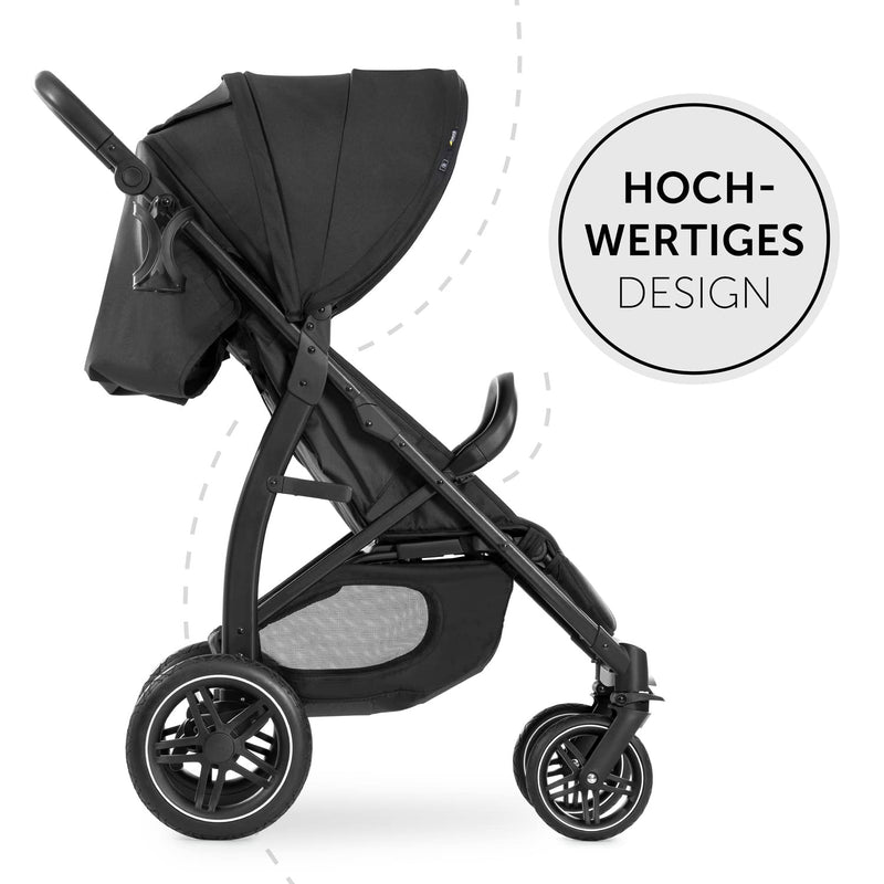 Hauck Buggy Rapid 4D / bis 25 kg / Schnell Faltbar / Sonnen Verdeck UPF 50 + / Gummiräder / Getränke