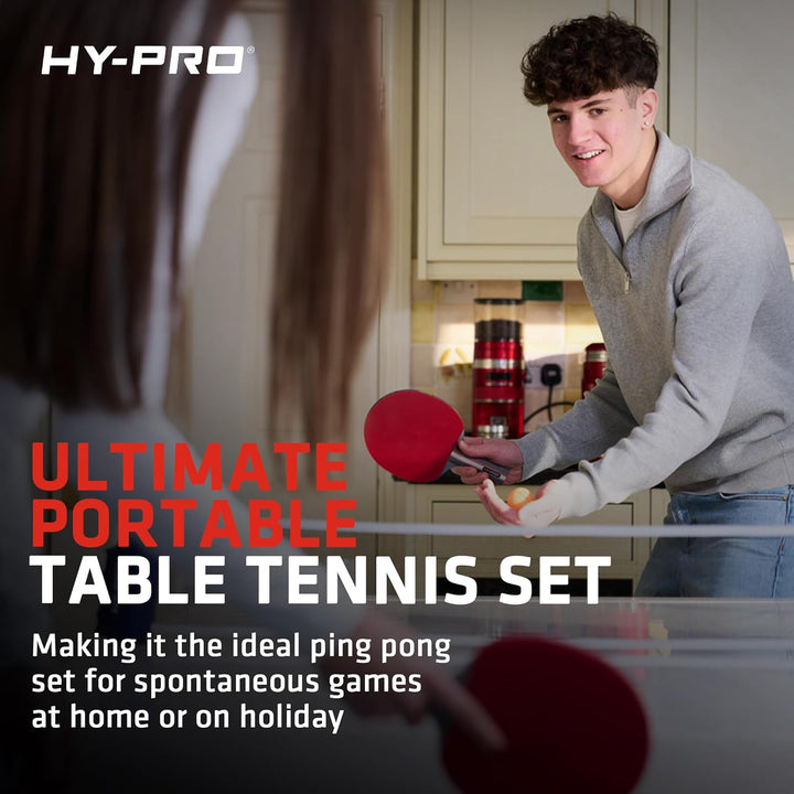 Hy-Pro Tischtennis-Set – 4 Schläger, 8 Bälle, Tragetasche, 3-Sterne-Bälle, Tischtennis-Schläger, Tis