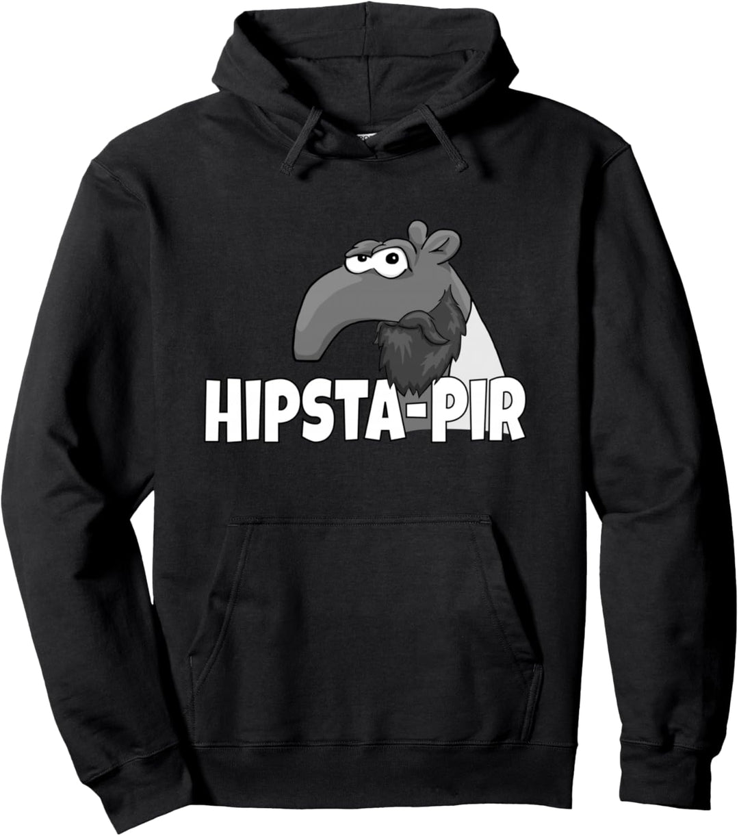 Hipsta-Pir Bärtiger Schabrackentapir für Hipster Tapir Fans Pullover Hoodie