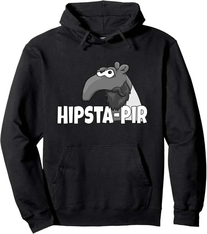 Hipsta-Pir Bärtiger Schabrackentapir für Hipster Tapir Fans Pullover Hoodie