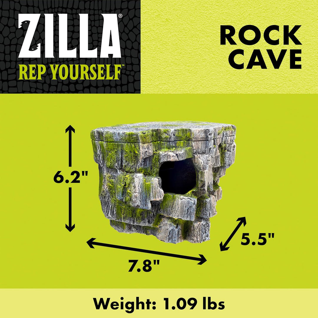 Zilla Vertikale Dekoration Felshöhle, 22,2 x 14,9 x 18,4 cm, Grau Vertikales Höhlenversteck, Vertika