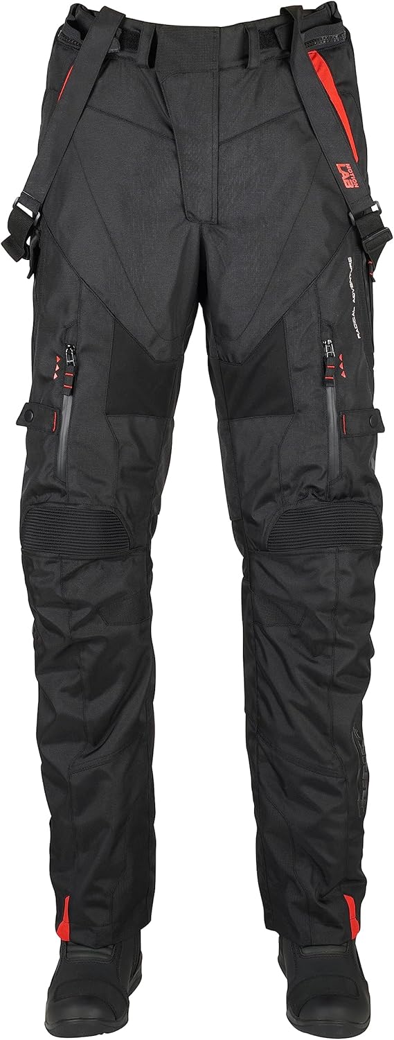Furygan Herren Gravity Trousers Pants S Schwarz-rot, S Schwarz-rot