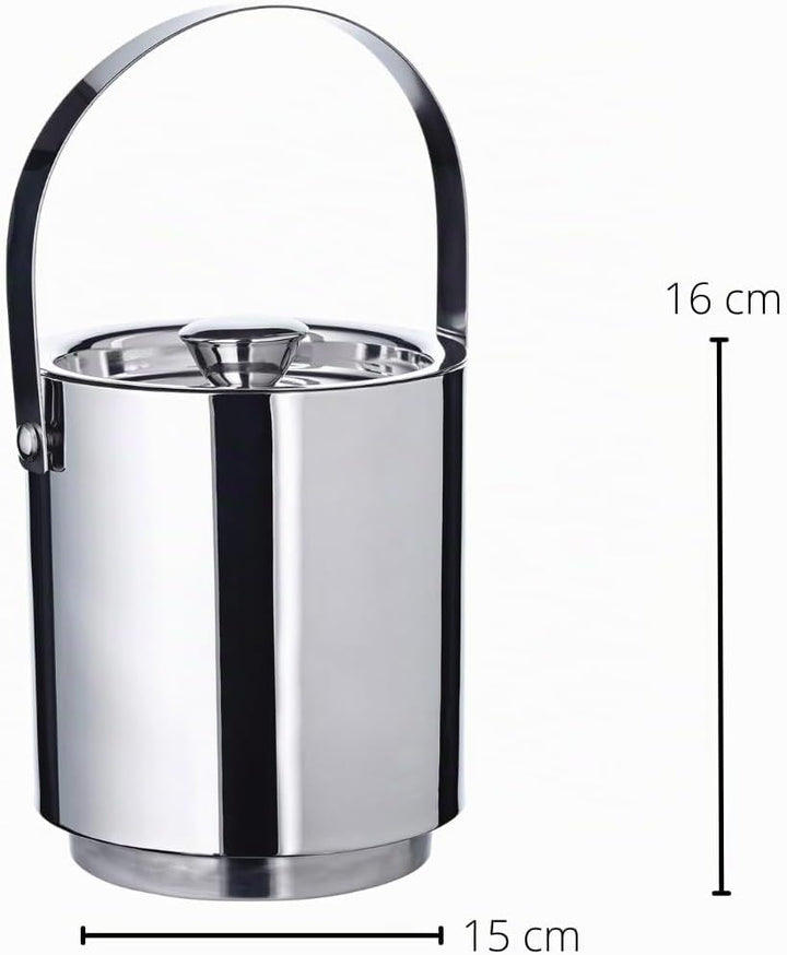 EDZARD Eiseimer Seattle (3,2 Liter, Höhe 16 cm) Eiswürfelbehälter mit Deckel und Einsatz, Eisbehälte