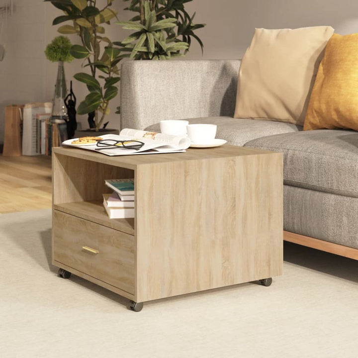 FIRBNUS Blumentisch Braun 55x55x40 cm Bürotisch Beistelltisch Holz Wohnzimmertisch Modern Stabilität