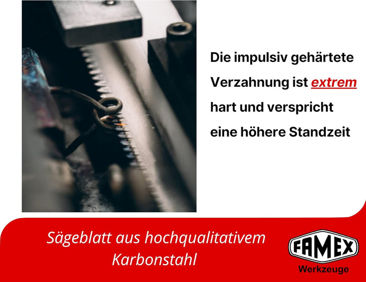 FAMEX 5507 Japansäge Dozuki - Japanische Zugsäge für feine Holzarbeiten - Feinsäge Handsäge Holzsäge