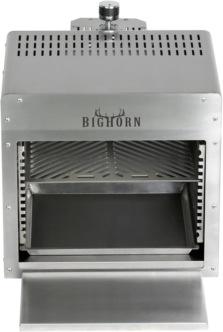 BIG HORN OUTDOORS 815.6 °C Infrarot Grill Tischplatte Broiler, tragbarer Propan-Steakkocher, Edelsta