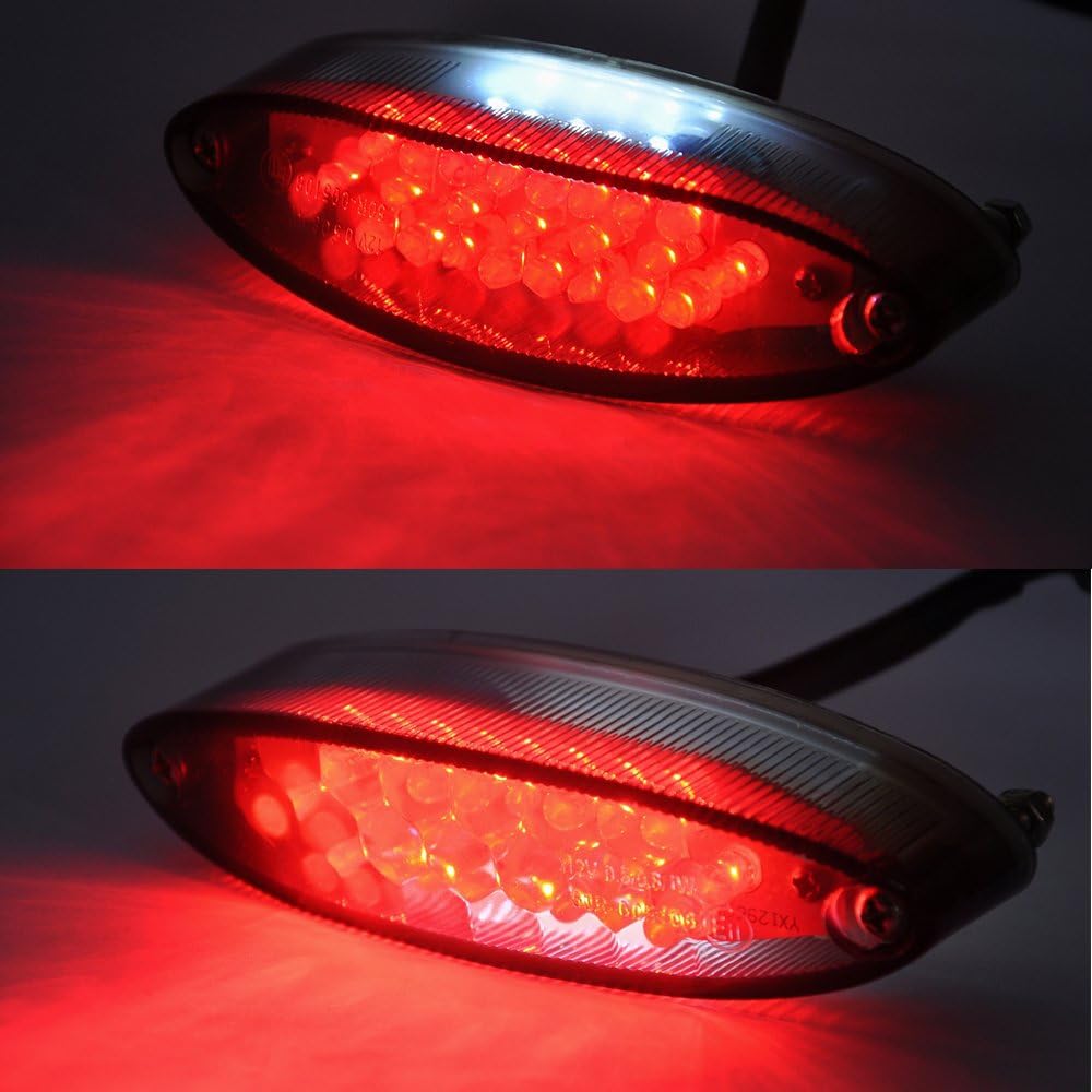 DREAMIZER Motorrad Rücklicht, 28 LED Motorrad Running Stop Bremse Nummernschild Rücklicht