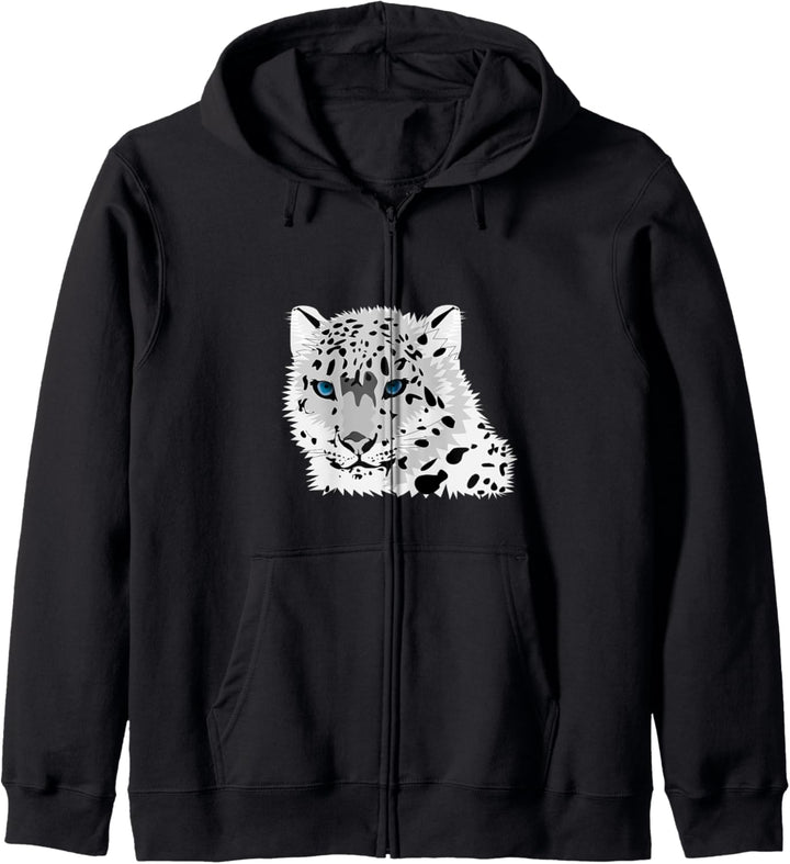 Schneeleopard Kapuzenjacke
