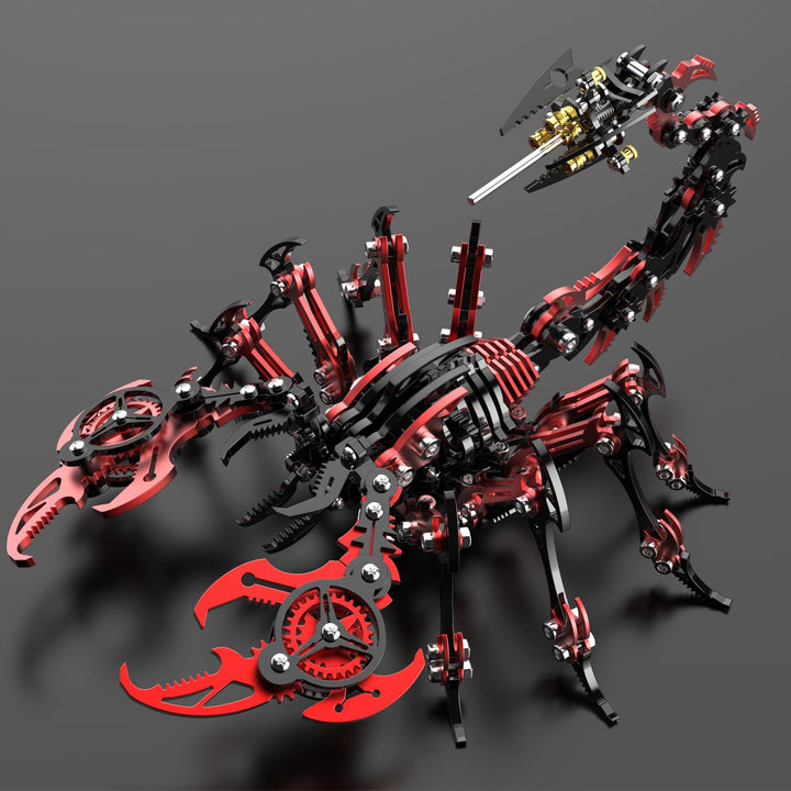 Bunte 3D Skorpion Metall Puzzles für Erwachsene, 3D Metall Modellbausatz, DIY Bauspielzeug 3D Fuchs
