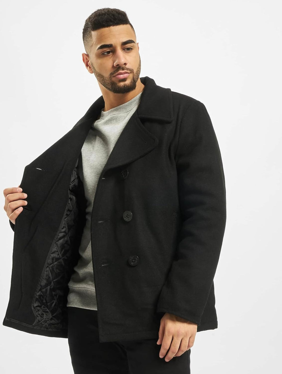 Brandit Pea Coat S Schwarz, S Schwarz