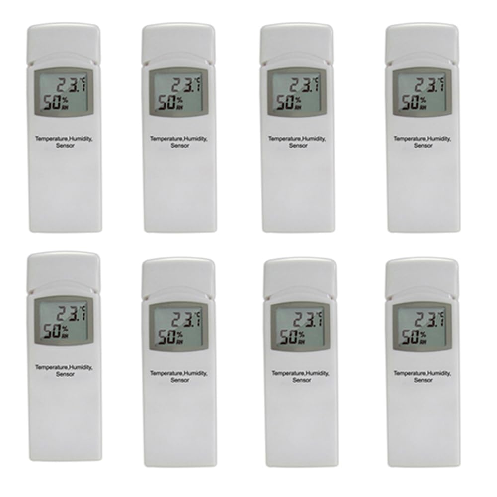 Froggit Set DP50 / WH31A Mehrkanal Thermo-Hygrometer Temperatur-Luftfeuchte Funksensor (8 Kanäle), 8