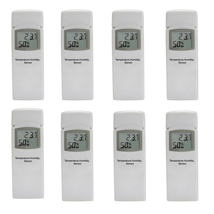 Froggit Set DP50 / WH31A Mehrkanal Thermo-Hygrometer Temperatur-Luftfeuchte Funksensor (8 Kanäle), 8