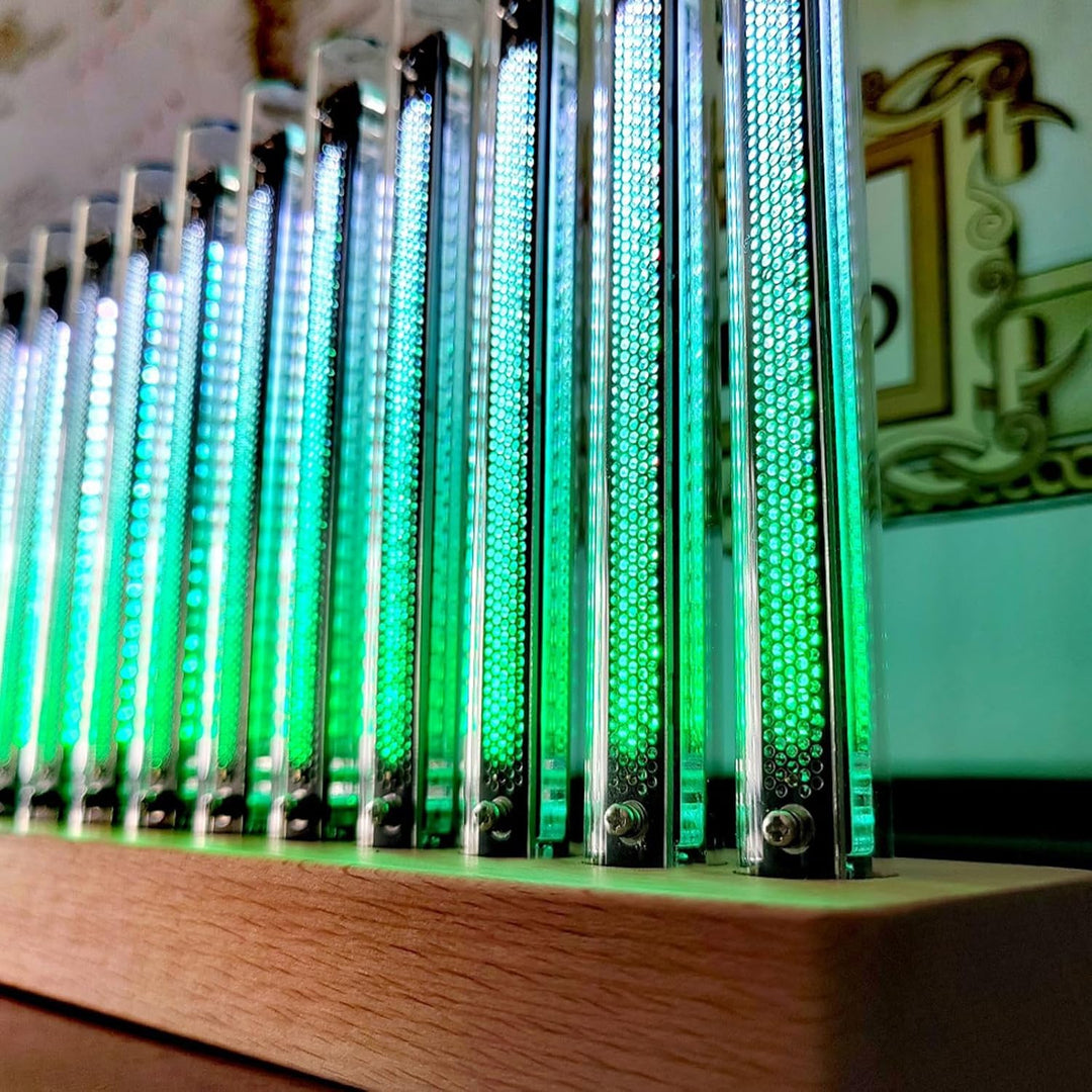 LED Nixie Uhr, Nixie Röhrenuhr Tube Clock, Musik Rhythmus Licht, Verschiedene Rhythmusstile, Einstel