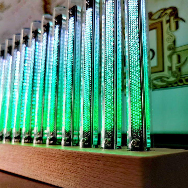 LED Nixie Uhr, Nixie Röhrenuhr Tube Clock, Musik Rhythmus Licht, Verschiedene Rhythmusstile, Einstel