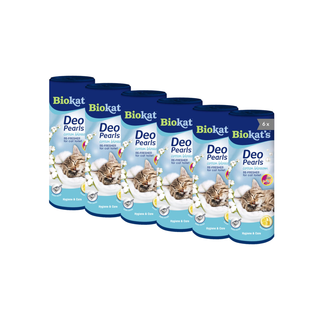 Biokat's Deo Pearls Cotton Blossom - Streuzusatz mit Duft für Frische und feste Klumpen in der Katze