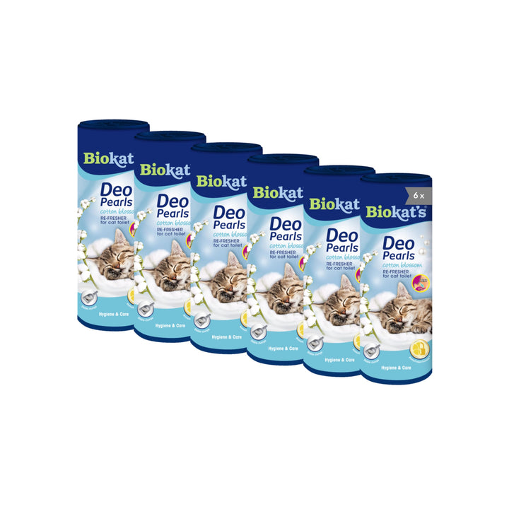 Biokat's Deo Pearls Cotton Blossom - Streuzusatz mit Duft für Frische und feste Klumpen in der Katze