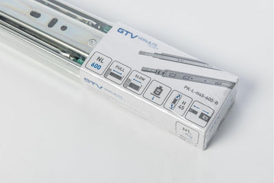 GTV H45 Schubladenschienen - 45.3 x 400 mm - Starken Verzinkt Stahl - Soft-Close Schienensystem - Te