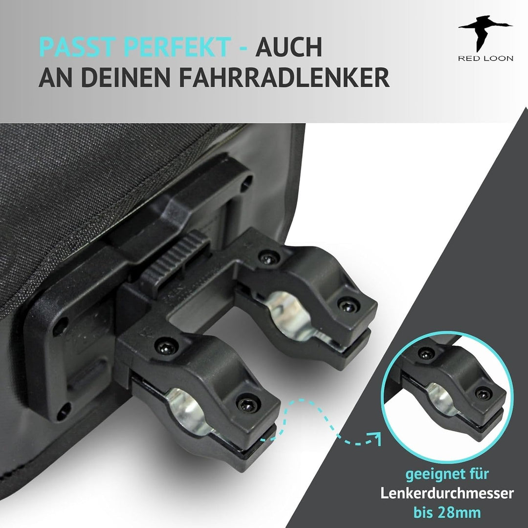 Red Loon Fahrrad Lenkertasche Fahrradtasche vorne Pro Lenkertasche - wasserfeste Fahrradtasche Lenke