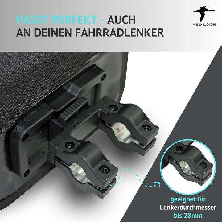 Red Loon Fahrrad Lenkertasche Fahrradtasche vorne Pro Lenkertasche - wasserfeste Fahrradtasche Lenke