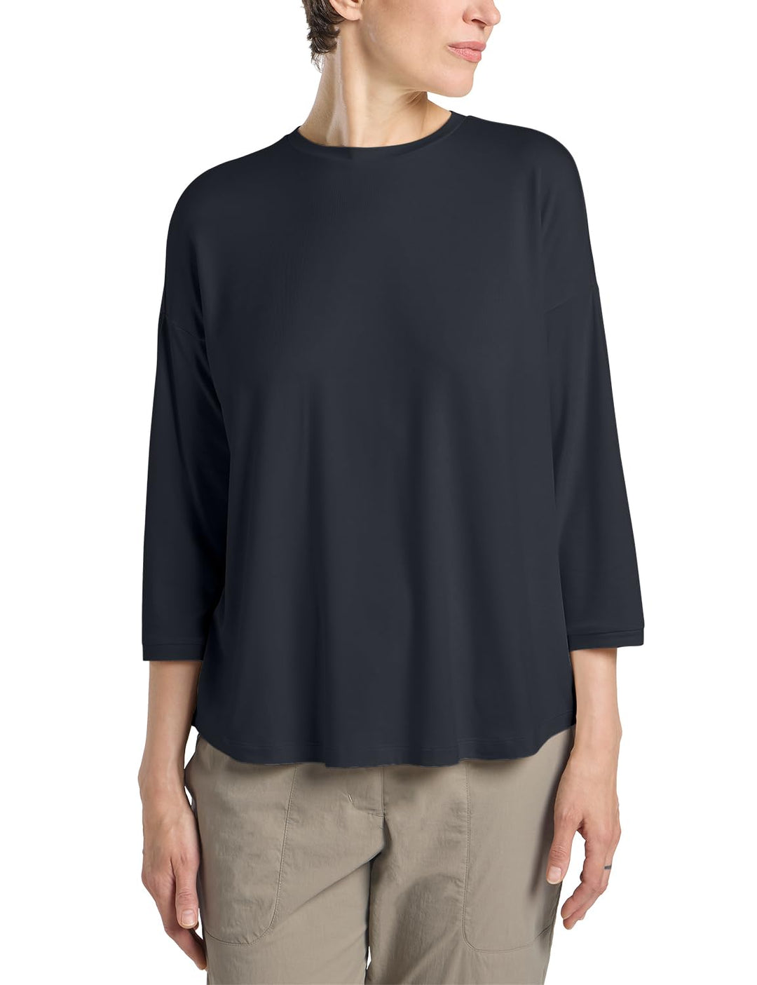Jack Wolfskin Damen Travel 3 4 T W T-Shirt M Dark Navy Heather, M Dark Navy Heather