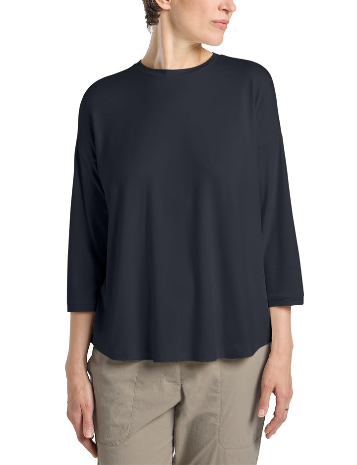 Jack Wolfskin Damen Travel 3 4 T W T-Shirt M Dark Navy Heather, M Dark Navy Heather