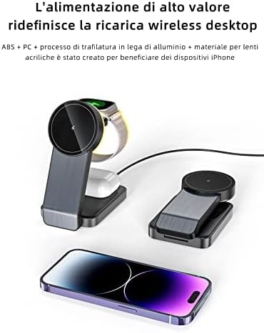 tigratigro Wireless Charger für Magsafe Ladegerät Faltbar,iPhone Ladestation Kompatibel mit Magsafe