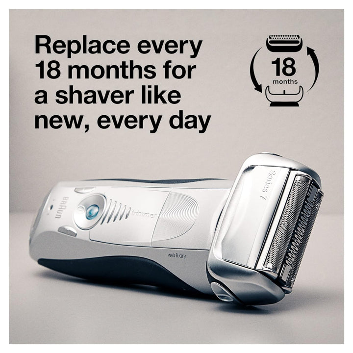 Braun Series 7 70S Scherkopfersatz für Elektrorasierer, Silber 70er Jahre Ersatzkopf, 70er Jahre Ers