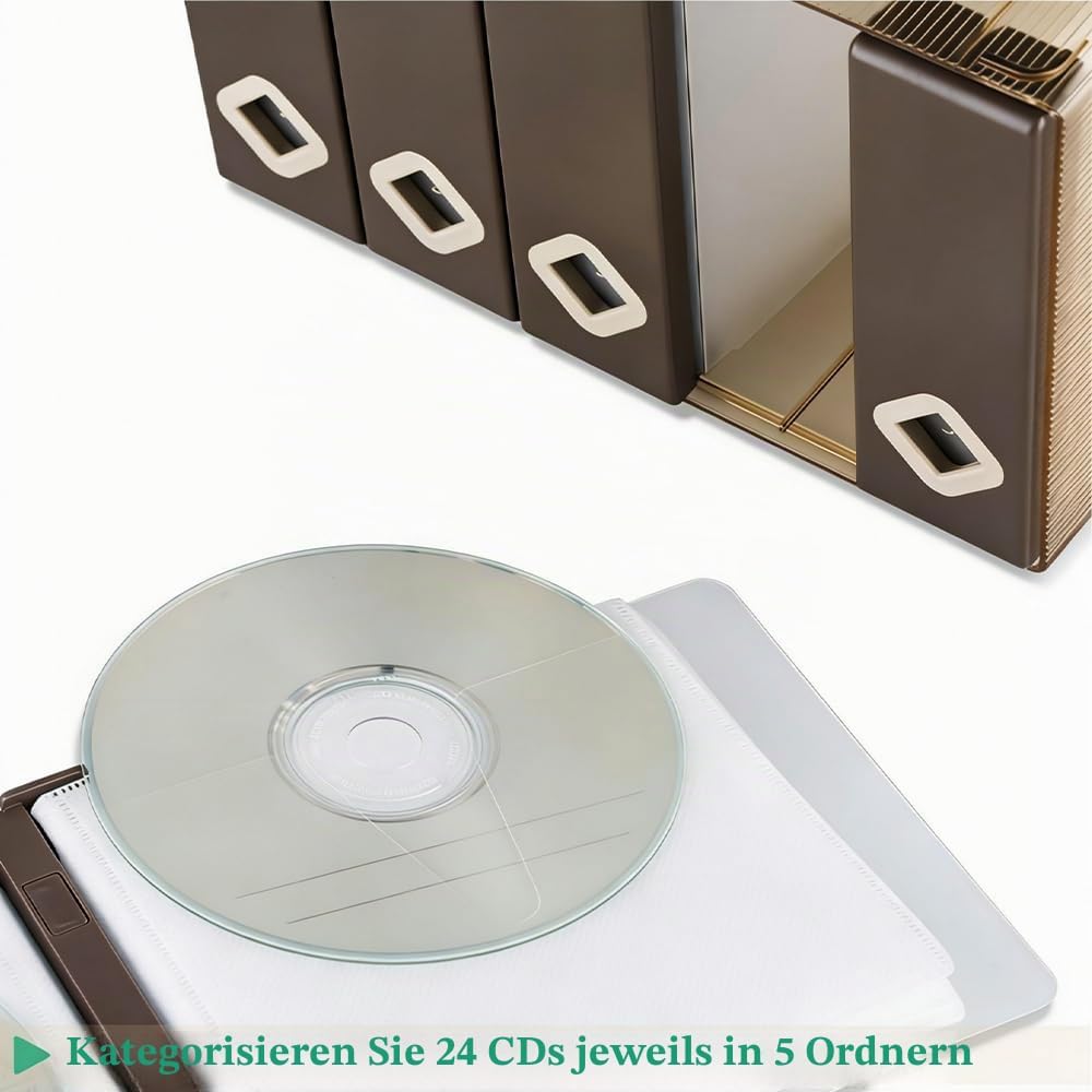 AhfuLife CD/DVD/Blu-ray Aufbewahrung Boxen Farbenfrohe, DVD Box Platzsparende Transport-Hüllen, CD H