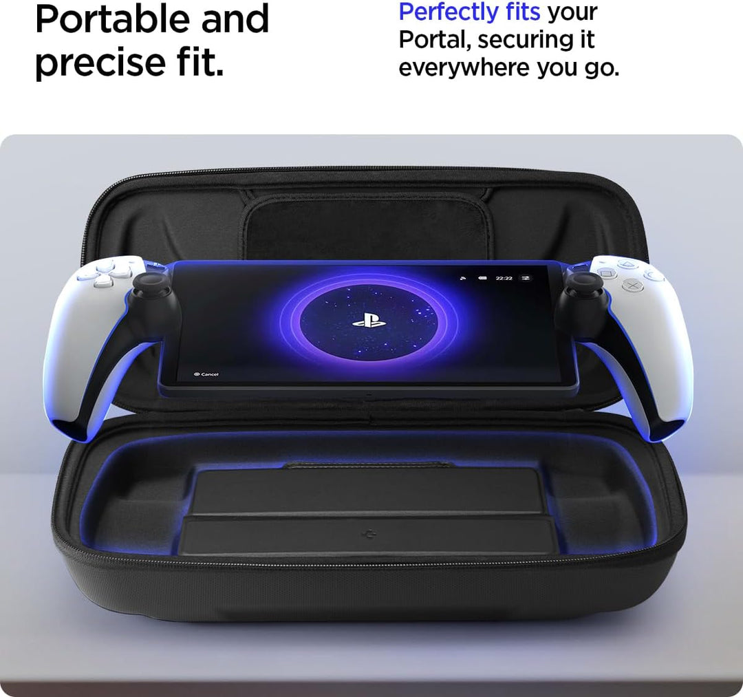 Spigen Rugged Armor Pro Hülle Kompatibel mit PlayStation Portal Remote Player Tasche - Schwarz