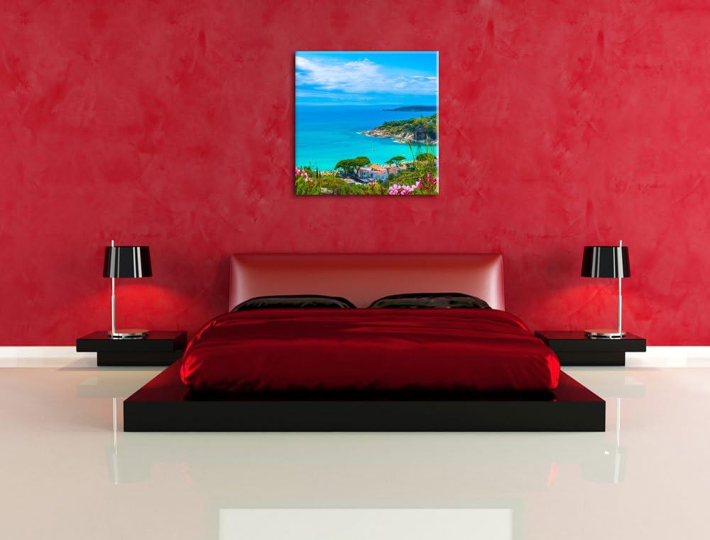 Pixxprint Panorama an der Toskana als Leinwandbild Quadratisch/Grösse: 70x70 / Wandbild/Kunstdruck/f