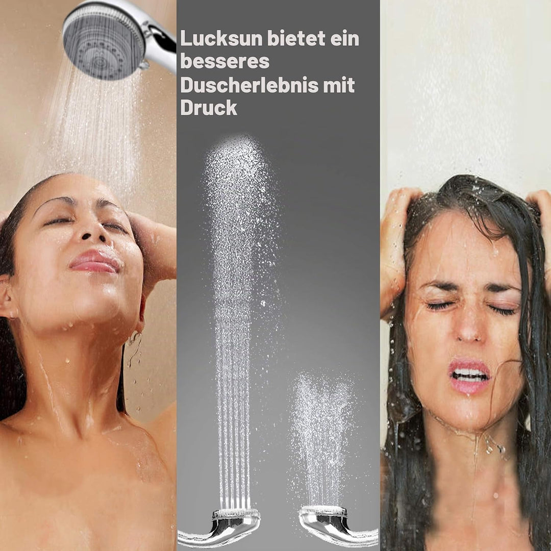 Lucksun Duschkopf und Schlauch, 7 Modi, grosse Luxus-Duschköpfe, mit Handbrause, Hochdruck-Duschkopf