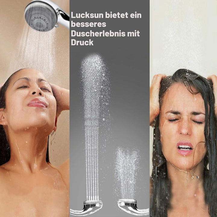 Lucksun Duschkopf und Schlauch, 7 Modi, grosse Luxus-Duschköpfe, mit Handbrause, Hochdruck-Duschkopf