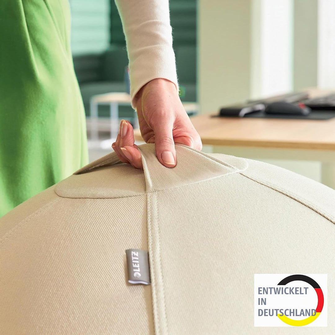 Leitz Ergo Active Sitzball mit Anti-Wegroll-Funktion, Ergonomische Alternative zum Bürostuhl, Gymnas