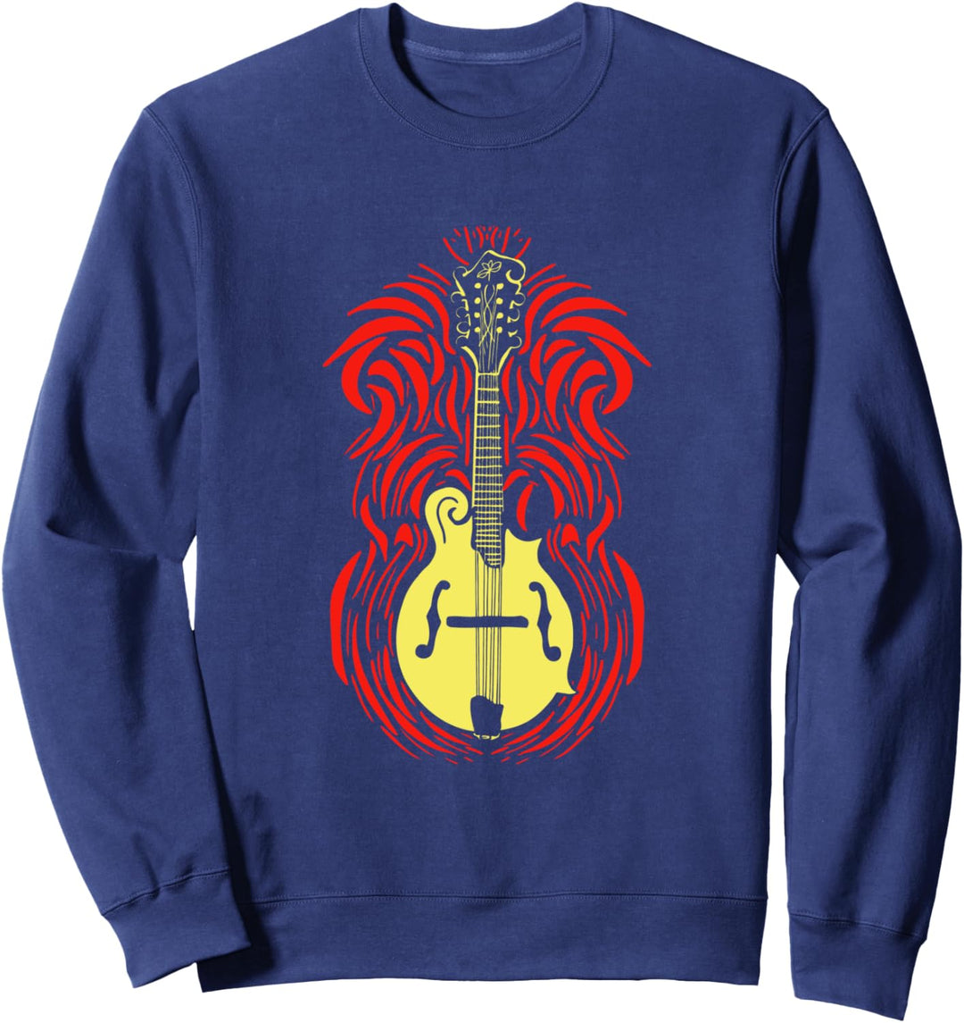 Mandolin Fire - Vintage Bluegrass Music Graphic Sweatshirt