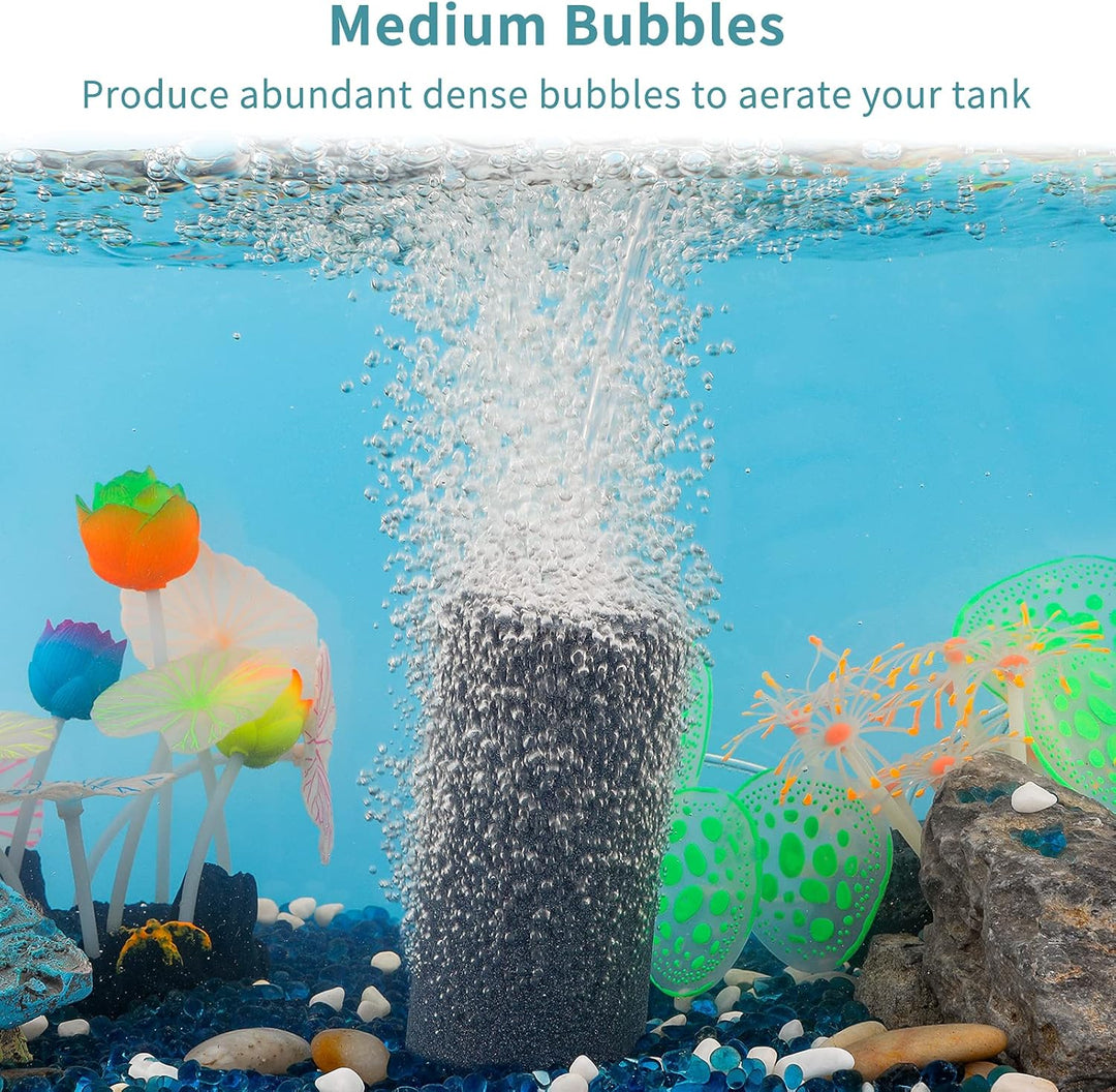 Pawfly 2 PCS grosser Luftstein-Zylinder 10 cm, Luftblasen-Diffusor für Teich und Aquarium Fischbecke
