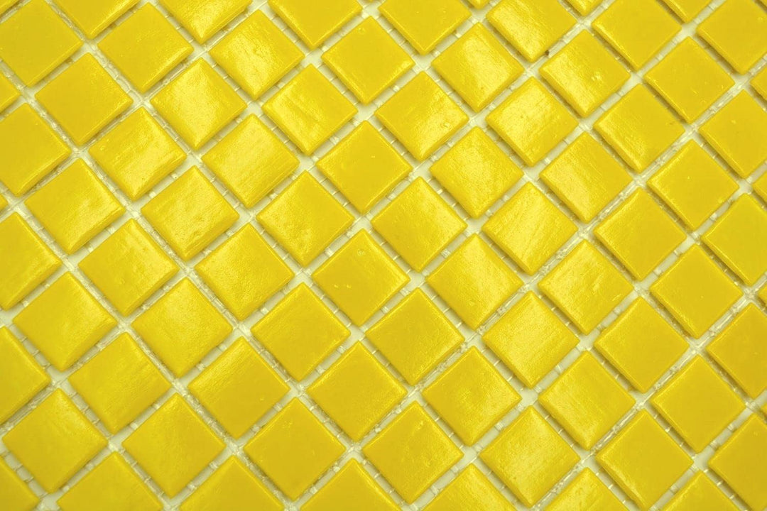 Mosaikfliese Glasmosaik gelb Küchenrückwand Duschwand | 10 Mosaikmatten