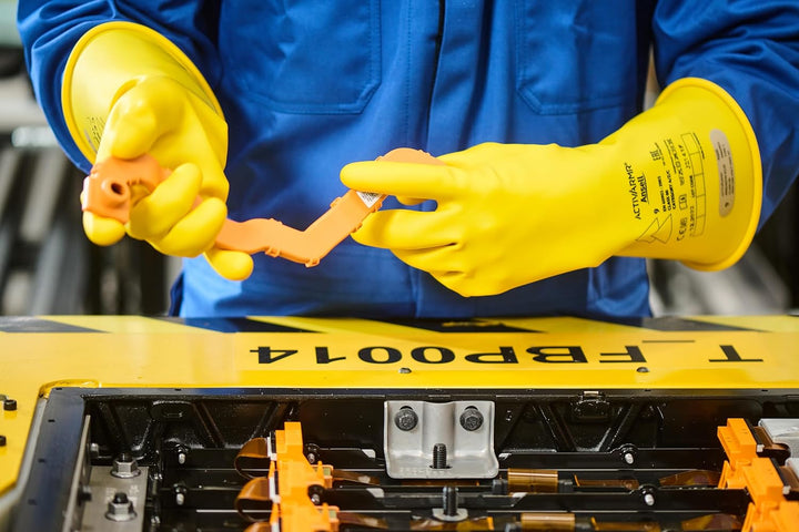 Ansell ActivArmr Elektriker-Schutzhandschuhe, Elektroschutz Klass 00 (500V), Elektrisch Isolierende