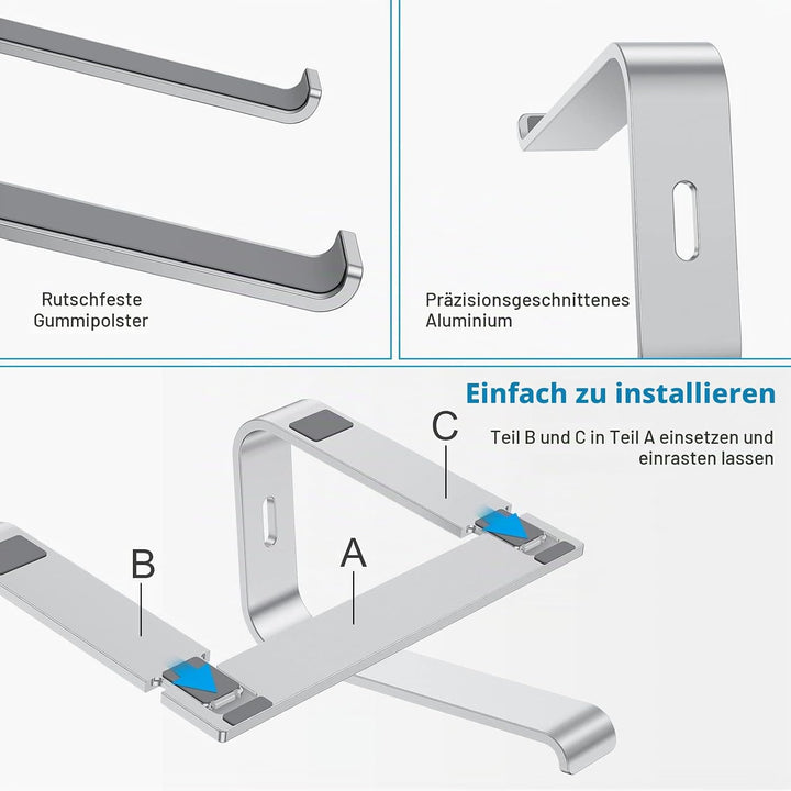 OMOTON Laptop Ständer, Notebook Ständer mit Belüftung, Universal PC Riser Ergonomisch Laptop Halteru