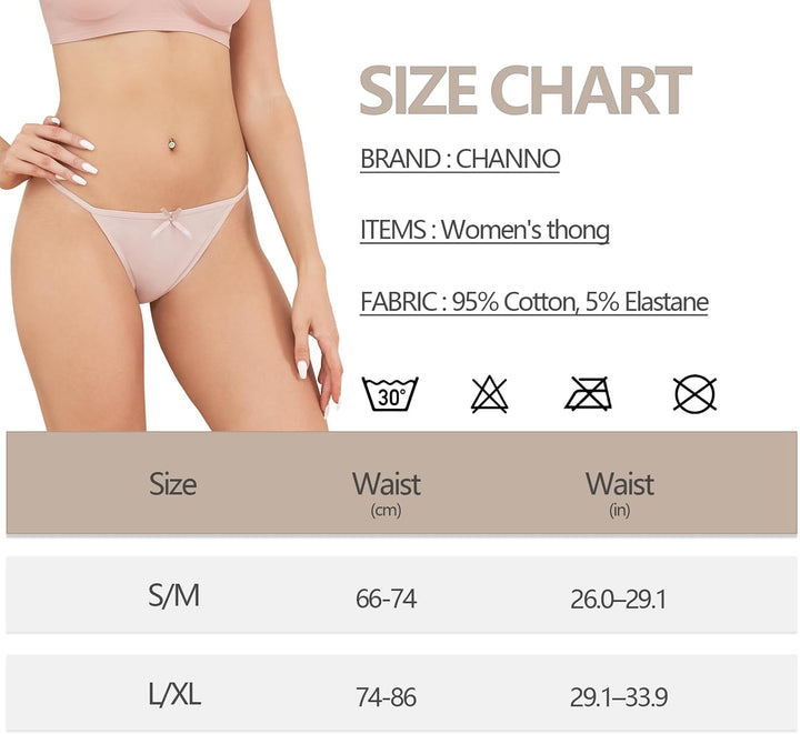Channo Baumwolle Tanga Set Damen, Unsichtbare Frauen Unterwäsche, Mehrfarbiger, Nicht Abfärbender, A