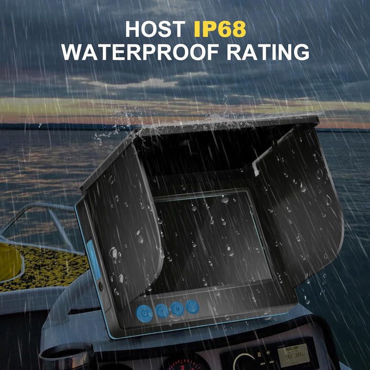 Unterwasserkamera Angeln Fischfinder mit IPS Display,Fish Finder 220° Weitwinkel Infrarot Nachtsicht