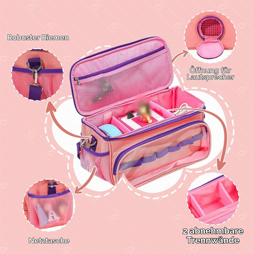 Hautton Tragetasche für Toniebox &amp; Tigerbox，Aufbewahrungtasche für Musikbox, Tonies Figuren, Kopfhör