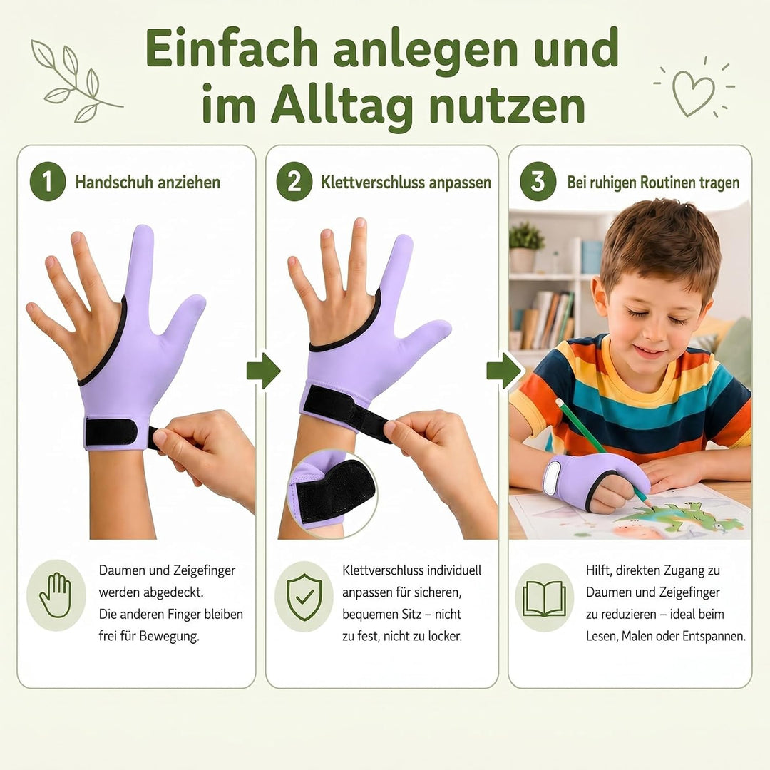 4 Stück Daumenlutschen Abgewöhnen Daumenlutschen Stop Kinder Daumen Saugen Guard Handschuhe Kaukompr