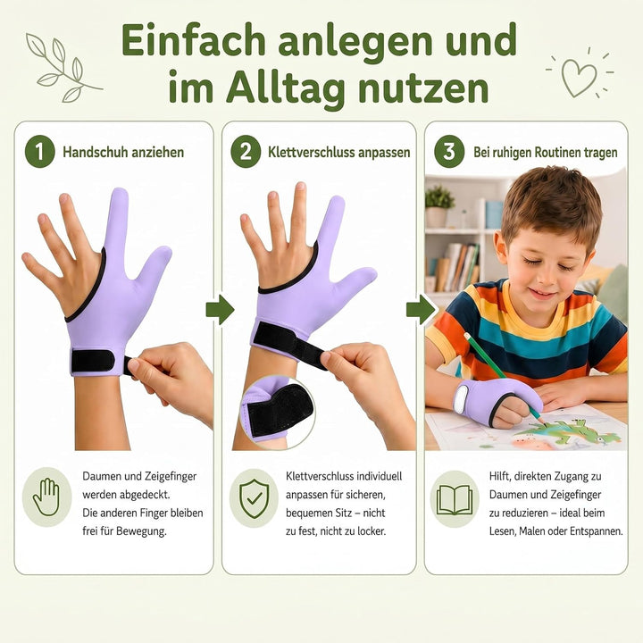 4 Stück Daumenlutschen Abgewöhnen Daumenlutschen Stop Kinder Daumen Saugen Guard Handschuhe Kaukompr