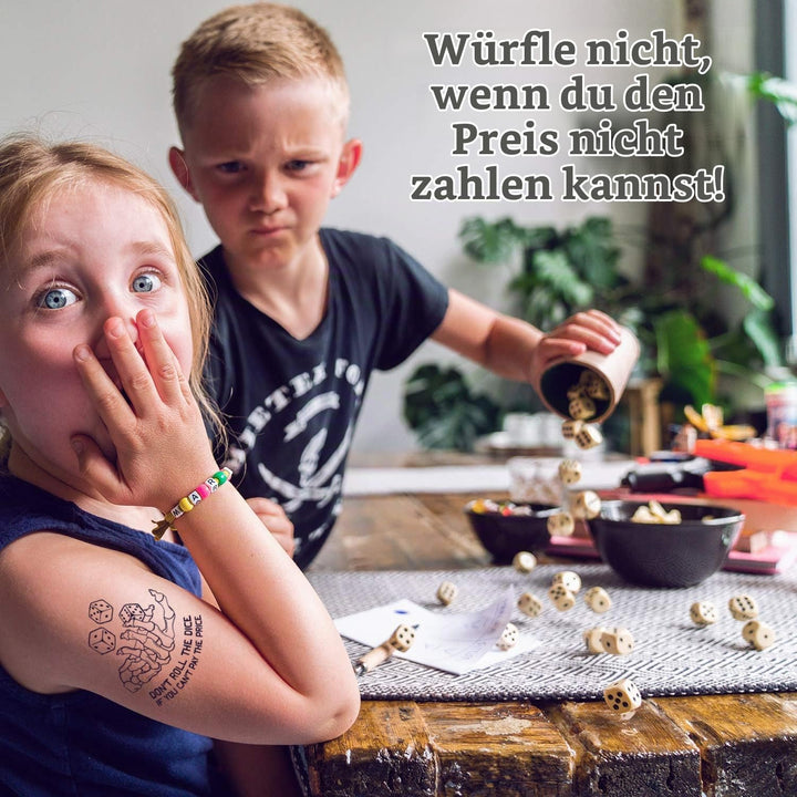 Diamandi Leder Würfelbecher mit Gravur - Personalisierung von Name + Motiv zur Auswahl inkl. 6 Würfe
