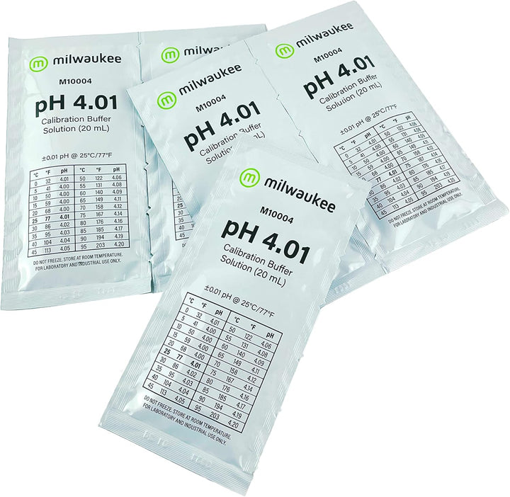 Milwaukee pH 4.01 M10004 5 x 20 ml Kalibrierflüssigkeit Elektroden Messgerät Calibration 5x pH 4.01