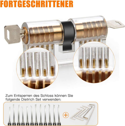 Dietrich Set, Sicherheitsschloss, Preciva 26 tlg. Lockpicking Set Generalschlüssel-Systeme mit für E